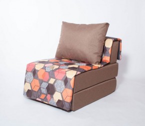 Кресло-кровать бескаркасное Харви (коричневый-геометрия браун) в Невьянске - nevyansk.ok-mebel.com | фото