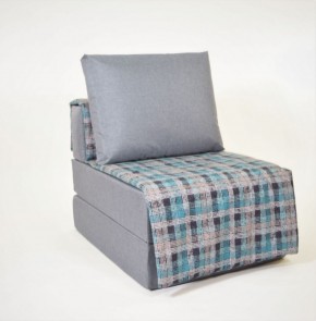 Кресло-кровать бескаркасное Харви (серый-квадро азур) в Невьянске - nevyansk.ok-mebel.com | фото