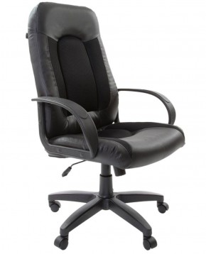 Кресло офисное BRABIX "Strike EX-525" (экокожа черная, ткань черная) 531381 в Невьянске - nevyansk.ok-mebel.com | фото