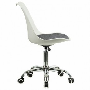 Кресло стул BRABIX "Eames MG-310 CH", хром, пластик белый, ткань серая, 532924 в Невьянске - nevyansk.ok-mebel.com | фото 3