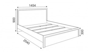 Кровать 1.4 М16 Стандарт с настилом Беатрис (Орех гепланкт) в Невьянске - nevyansk.ok-mebel.com | фото