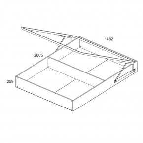 Кровать 140 с подъемником, TIFFANY, цвет вудлайн кремовый в Невьянске - nevyansk.ok-mebel.com | фото 4