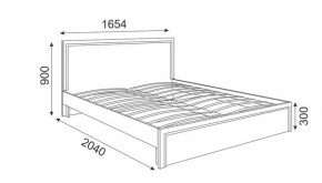 Кровать 1.6 М07 Стандарт с основанием Беатрис (Орех гепланкт) в Невьянске - nevyansk.ok-mebel.com | фото