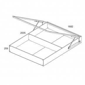 Кровать 160 с подъемником, TIFFANY, цвет вудлайн кремовый в Невьянске - nevyansk.ok-mebel.com | фото 3