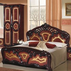 Кровать 2-х спальная 1600*2000 Роза, без основания (01.116) могано в Невьянске - nevyansk.ok-mebel.com | фото