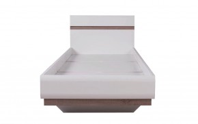Кровать 90/TYP 90, LINATE ,цвет белый/сонома трюфель в Невьянске - nevyansk.ok-mebel.com | фото 3
