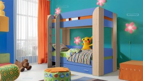 Кровать детская 2-х ярусная Юниор-6 с ящиком ЛДСП (800*1900) в Невьянске - nevyansk.ok-mebel.com | фото 1
