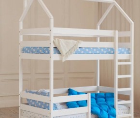 Кровать-домик двухъярусная 80*160 Белый в Невьянске - nevyansk.ok-mebel.com | фото 6