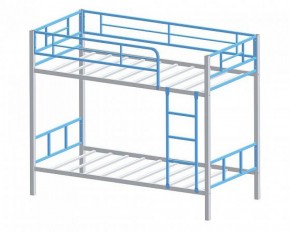 Кровать двухъярусная "Севилья-2.01 комбо" Серый/Голубой в Невьянске - nevyansk.ok-mebel.com | фото 2