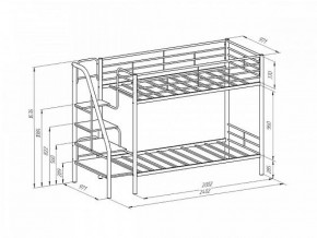 Кровать двухъярусная "Толедо" Черный/Венге в Невьянске - nevyansk.ok-mebel.com | фото 2