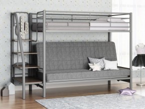 Кровать двухъярусная с диваном "Мадлен-3" (Серый/Серый) в Невьянске - nevyansk.ok-mebel.com | фото