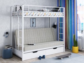 Кровать двухъярусная с диваном "Мадлен-ЯЯ" с ящиками в Невьянске - nevyansk.ok-mebel.com | фото