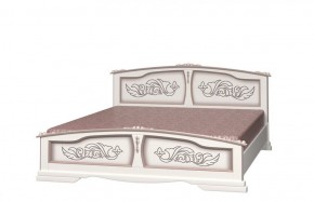 ЕЛЕНА Кровать из массива 1400 (Дуб Молочный) в Невьянске - nevyansk.ok-mebel.com | фото