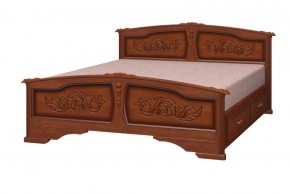 ЕЛЕНА Кровать из массива 1800 (Орех) с 2-мя ящиками в Невьянске - nevyansk.ok-mebel.com | фото 2