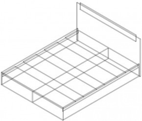 СОФИЯ Кровать КР1600 (венге/дуб белфорт) щиты в Невьянске - nevyansk.ok-mebel.com | фото 2