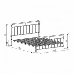 Кровать металлическая "Авила" Коричневый в Невьянске - nevyansk.ok-mebel.com | фото 2