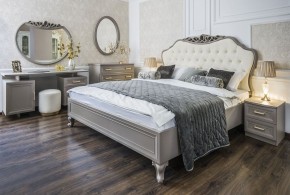 Кровать Мокко 1600 с мягким изголовьем + основание (серый камень) в Невьянске - nevyansk.ok-mebel.com | фото 1
