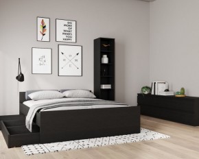 Кровать ОРИОН двухспальная с ортопедическим основанием 160х200, цвет Дуб Венге в Невьянске - nevyansk.ok-mebel.com | фото 3