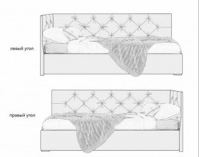 Кровать угловая Лэсли интерьерная +настил ДСП (90х200) в Невьянске - nevyansk.ok-mebel.com | фото 2