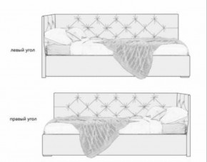 Кровать угловая Лилу интерьерная +основание (120х200) в Невьянске - nevyansk.ok-mebel.com | фото 2