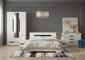 Кровать Вега 1,4 + основание (Крафт белый - Венге) в Невьянске - nevyansk.ok-mebel.com | фото 3
