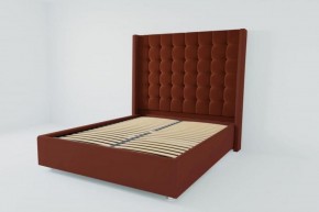 Кровать Венеция ЛЮКС с ортопедическим основанием 900 (велюр бордо) в Невьянске - nevyansk.ok-mebel.com | фото 2