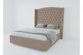 Кровать Версаль ЛЮКС с ПМ 1200 (велюр темно-серый) в Невьянске - nevyansk.ok-mebel.com | фото