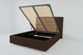 Кровать Версаль с ПМ 800 (экокожа коричневая) в Невьянске - nevyansk.ok-mebel.com | фото 2