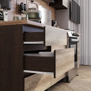 Кухня Энигма 1.6 м (венге/дуб каньон) в Невьянске - nevyansk.ok-mebel.com | фото 2