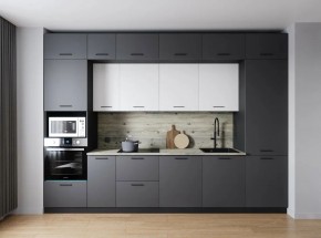 Кухонный гарнитур Меренга 3400 (Стол. 38мм) в Невьянске - nevyansk.ok-mebel.com | фото