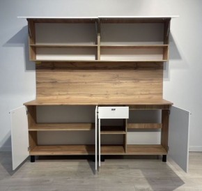 Кухонный гарнитур «Монако» 2.0 м Серия 2 МДФ с фрезеровкой (Дуб Золотой/Белый матовый) в Невьянске - nevyansk.ok-mebel.com | фото 4