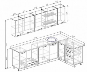 Кухонный гарнитур угловой Графика 2600х1600 (Стол. 26мм) в Невьянске - nevyansk.ok-mebel.com | фото 2