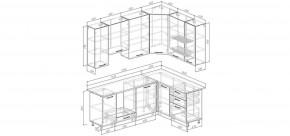 Кухонный гарнитур Умбра 2200*1600 h950 (Стол. 38мм) в Невьянске - nevyansk.ok-mebel.com | фото 2