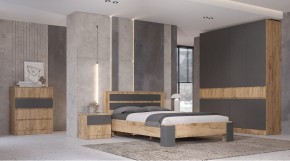 ЛЕНОРА Спальный гарнитур (модульный) графит в Невьянске - nevyansk.ok-mebel.com | фото
