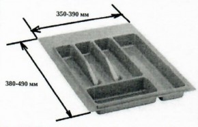 Лоток для столовых приборов 350-390 380-490 (SV-Мебель) в Невьянске - nevyansk.ok-mebel.com | фото 2