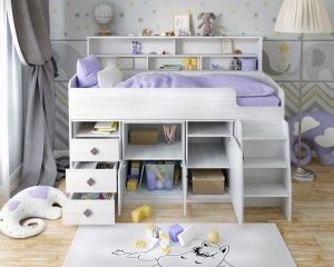 Кровать чердак Малыш 5 в Невьянске - nevyansk.ok-mebel.com | фото 3