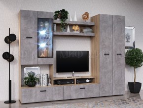 Нэнси New Пенал (ЛДСП) Бетон светлый/Сонома в Невьянске - nevyansk.ok-mebel.com | фото 3