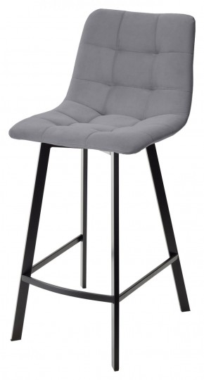 Полубарный стул CHILLI-QB SQUARE серый #27, велюр / черный каркас (H=66cm) М-City в Невьянске - nevyansk.ok-mebel.com | фото 1