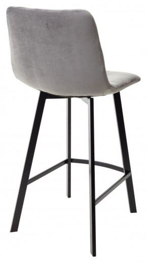 Полубарный стул CHILLI-QB SQUARE светло-серый #26, велюр / черный каркас (H=66cm) М-City в Невьянске - nevyansk.ok-mebel.com | фото 4