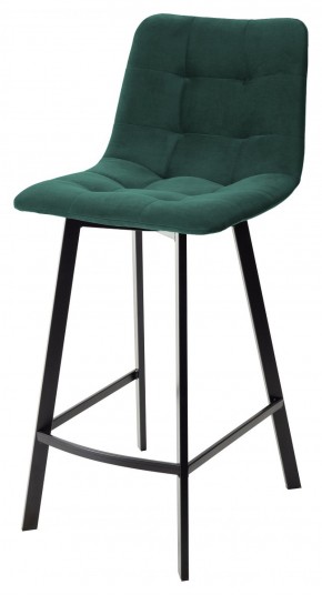 Полубарный стул CHILLI-QB SQUARE зеленый #19, велюр / черный каркас (H=66cm) М-City в Невьянске - nevyansk.ok-mebel.com | фото
