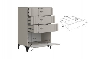 РИЧ Гостиная (модульная) кашемир в Невьянске - nevyansk.ok-mebel.com | фото 6