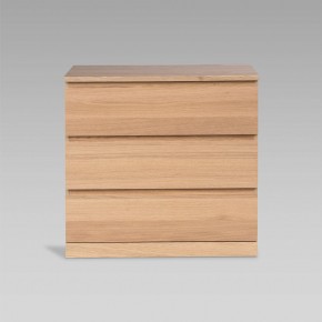 S01668 Варма Прайм 3 комод 80x77x48 шпон дуб беленый в Невьянске - nevyansk.ok-mebel.com | фото 2