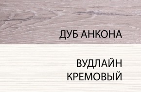 Шкаф 1D, OLIVIA, цвет вудлайн крем/дуб анкона в Невьянске - nevyansk.ok-mebel.com | фото 3