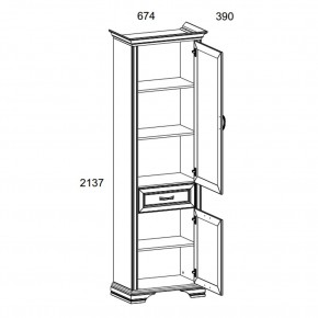 Шкаф 2D1S, MONAKO, цвет Сосна винтаж/дуб анкона в Невьянске - nevyansk.ok-mebel.com | фото 3