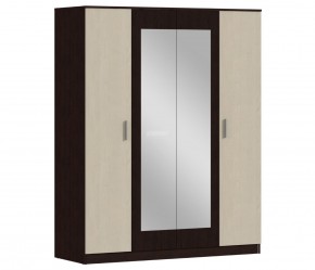 Шкаф 4х дверный с зеркалами Уют СБ-2750/1.Н (Венге/Паллада) в Невьянске - nevyansk.ok-mebel.com | фото