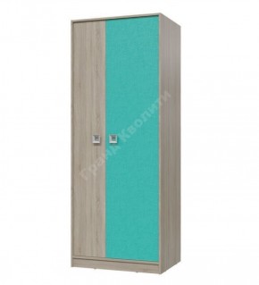 Шкаф для одежды Сити (Арт. 6-9411) Дуб Сонома/Аква в Невьянске - nevyansk.ok-mebel.com | фото
