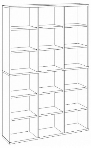 Шкаф книжный Домино СУ(ш3в2)+6ФГ в Невьянске - nevyansk.ok-mebel.com | фото 2