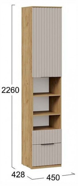 Шкаф комбинированный Хилтон Исп. 2 в Невьянске - nevyansk.ok-mebel.com | фото 4
