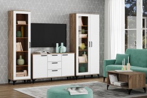 Шкаф комбинированный НМ 013.51 "Марсель" (Меренга/Дуб Крафт Табачный) в Невьянске - nevyansk.ok-mebel.com | фото 3