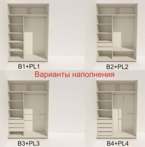 Шкаф-купе 1400 серии SOFT D8+D2+B2+PL4 (2 ящика+F обр.штанга) профиль «Графит» в Невьянске - nevyansk.ok-mebel.com | фото 6